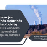 Iš Baltarusijos atominės elektrinės aušinimo bokštų kylančius vandens garus gyventojai painioja su dūmais